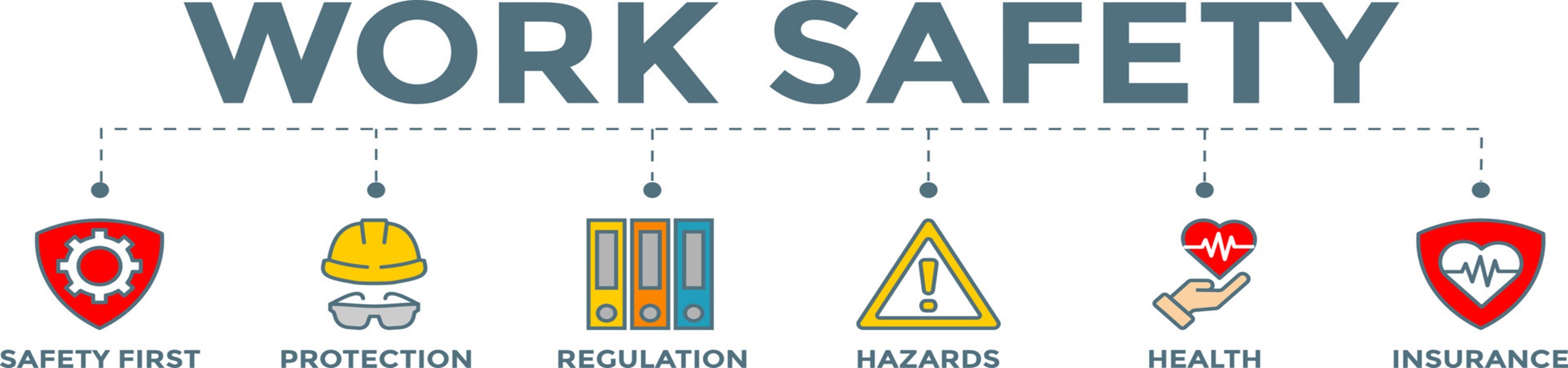 work-safety-banner-web-concept-with-protections-hazards-health-and-insurance-icons-vector