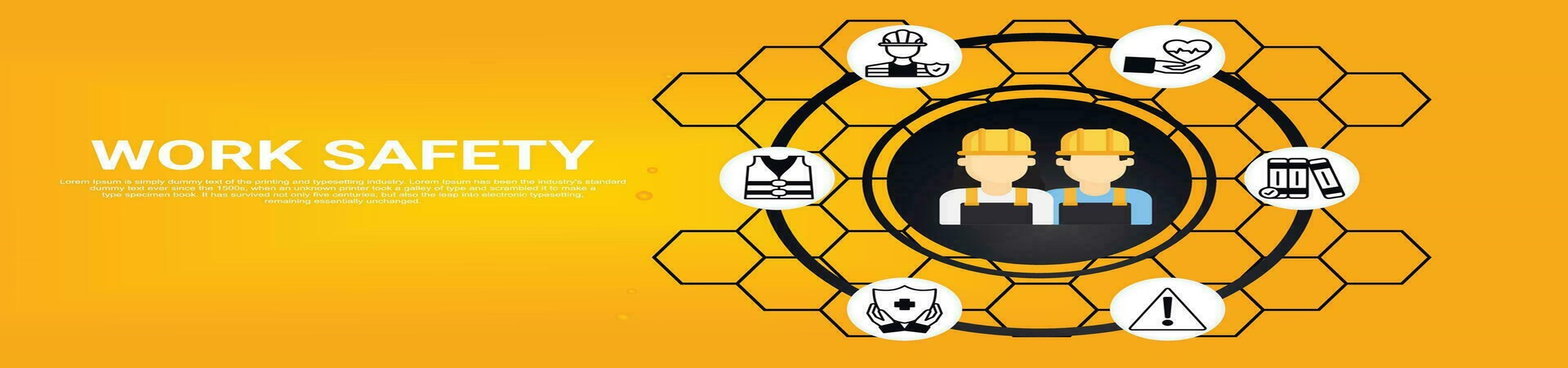 work-safety-banner-website-icons-illustration-concept-of-occupational-safety-and-health-with-an-icons-of-safety-first-protection-regulations-hazard-health-insurance-on-white-background-vector